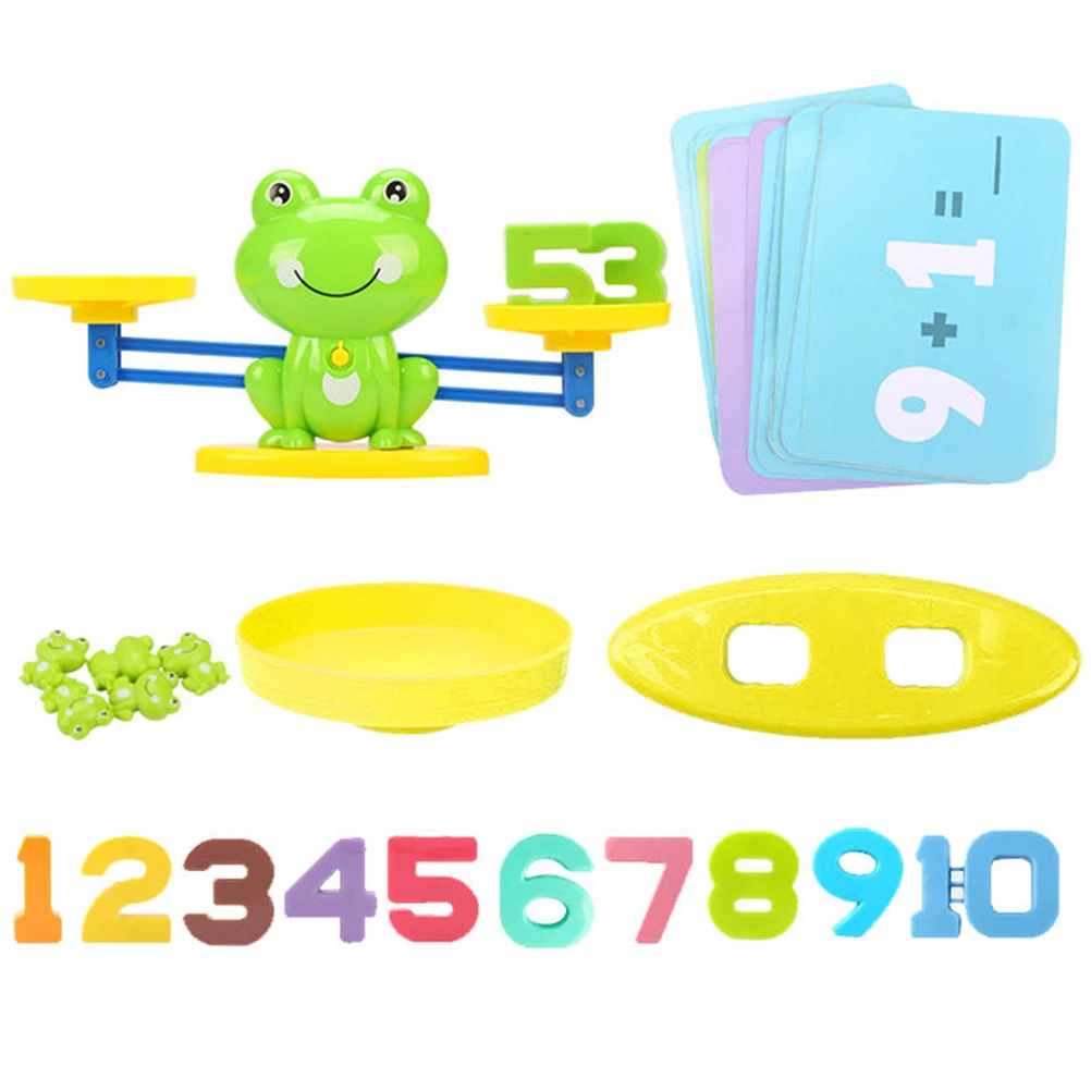 Милая лягушка весы математическая игра дети просвещение цифровое сложение и