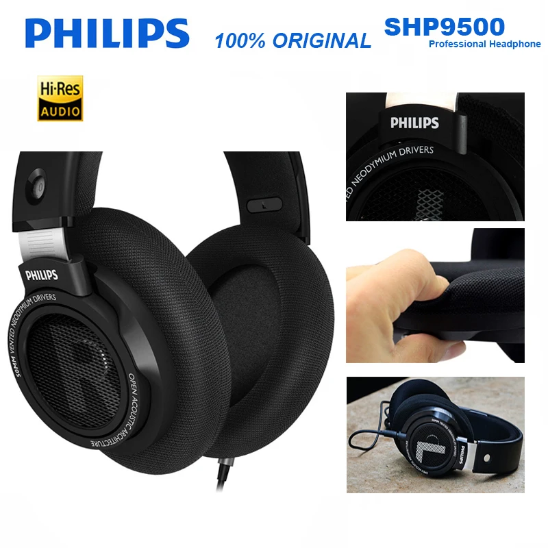 

Original Philips SHP9500 HIFI Headphone Wired Detachable 3m cable headset for Huawei Xiaomi Samsung laptop Support Official Test