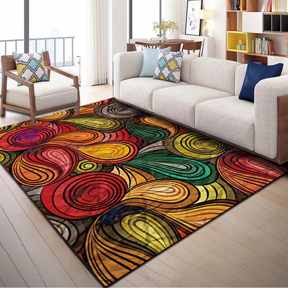 

3D Geometric Printing Living Room Full Carpet Office Study Anti Slip Mat Hotel Carpet Customization Area Rug for Bedroom Rug