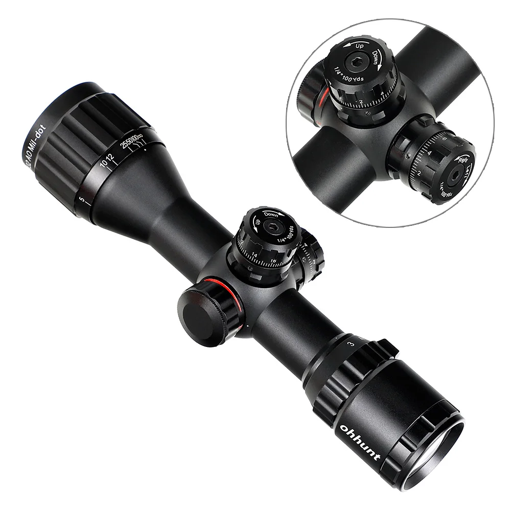 Охотничья оптика ohhunt 3 9x32 AO Compact 1/2 половинный мил Dot Riflescopes Turrets Блокировка с