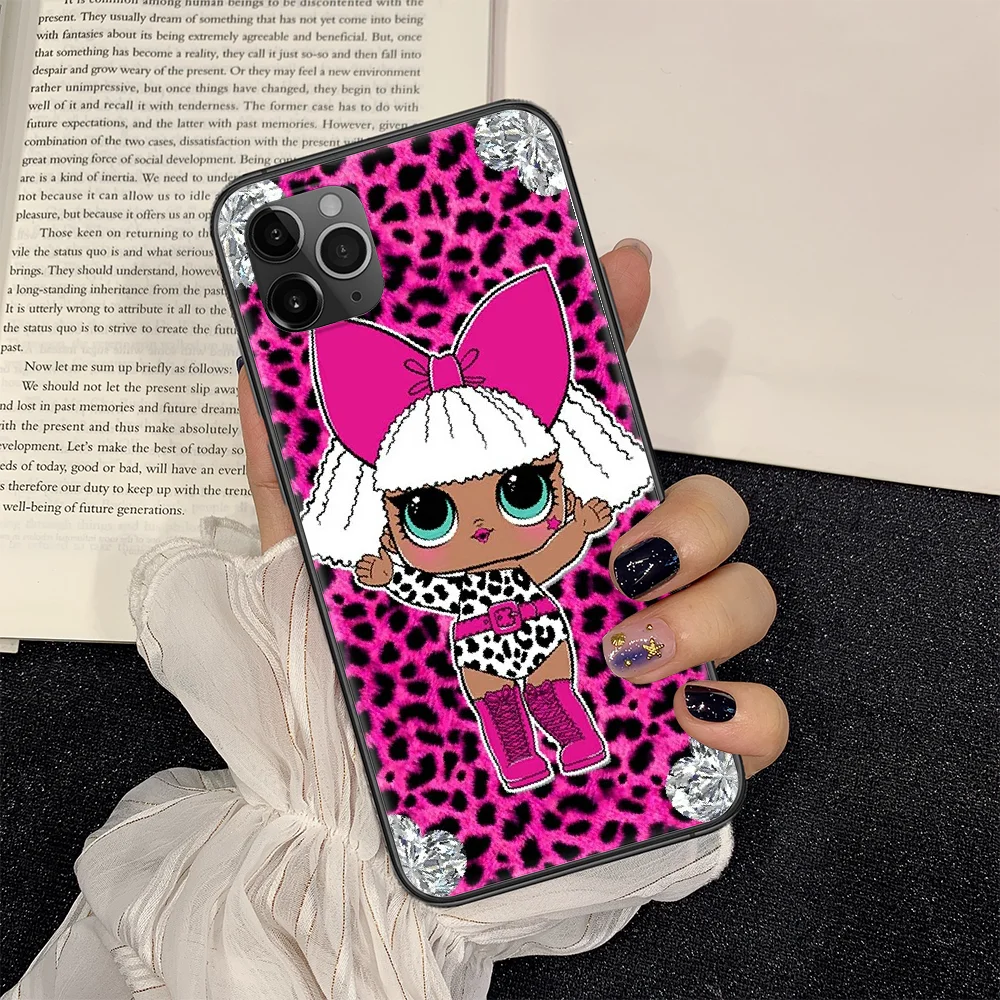 

LOL OMG Cute Dolls Girl Phone Case Cover Hull For iphone 5 5s se 2 6 6s 7 8 12 mini plus X XS XR 11 PRO MAX black painting Etui