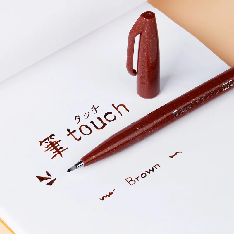 Ручка с кисточкой Pentel Fude художественные маркеры для каллиграфии надписи журнала