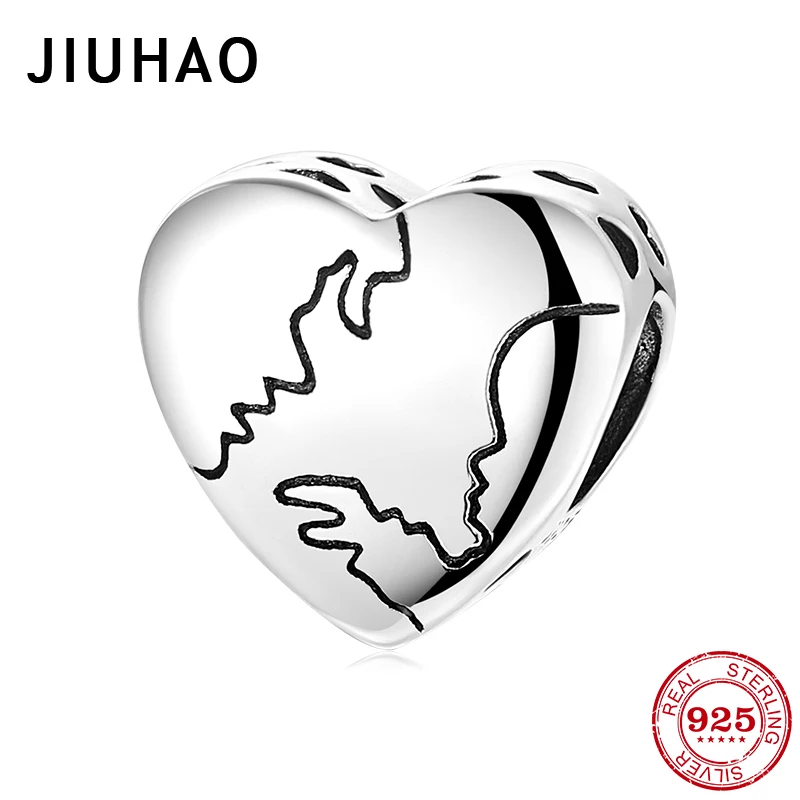 925 пробы серебряные очаровательные Семейные Подвески для матери и ребенка