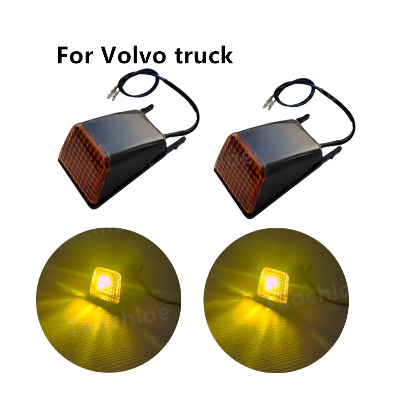 

1pair Amber For European Volvo Truck Body Parts Led Sun Visor Lamp 20398824 20425484 Replacement For Volvo Truck FH FM top light