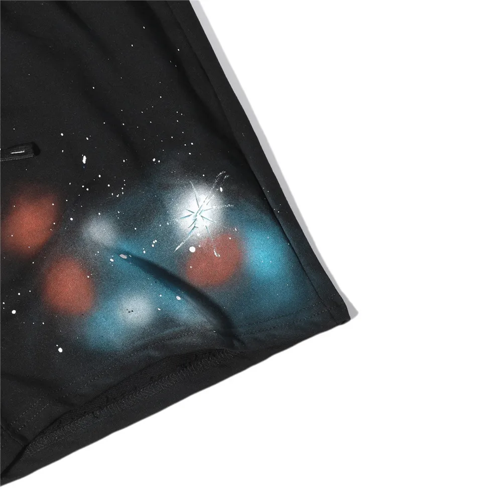 

UNCLEDOMK Splash-ink casual shorts men's high street loose pants summer elastic waist mens fashion shorts woman shorts 2117