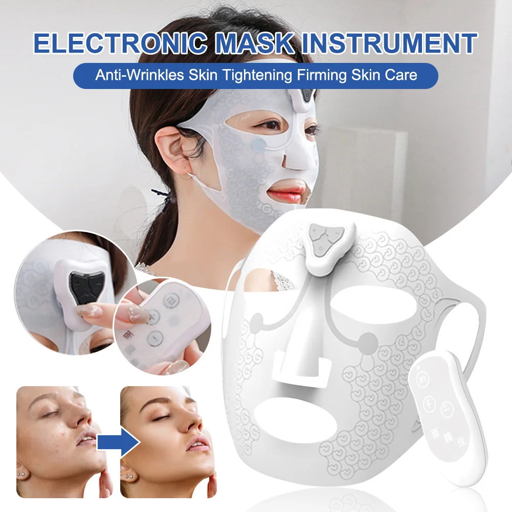 

Электронная маска для лица, микро-токовая маска для лица, инструмент для красоты лица, массажное устройство, лифтинг, укрепляющий уход за ко...