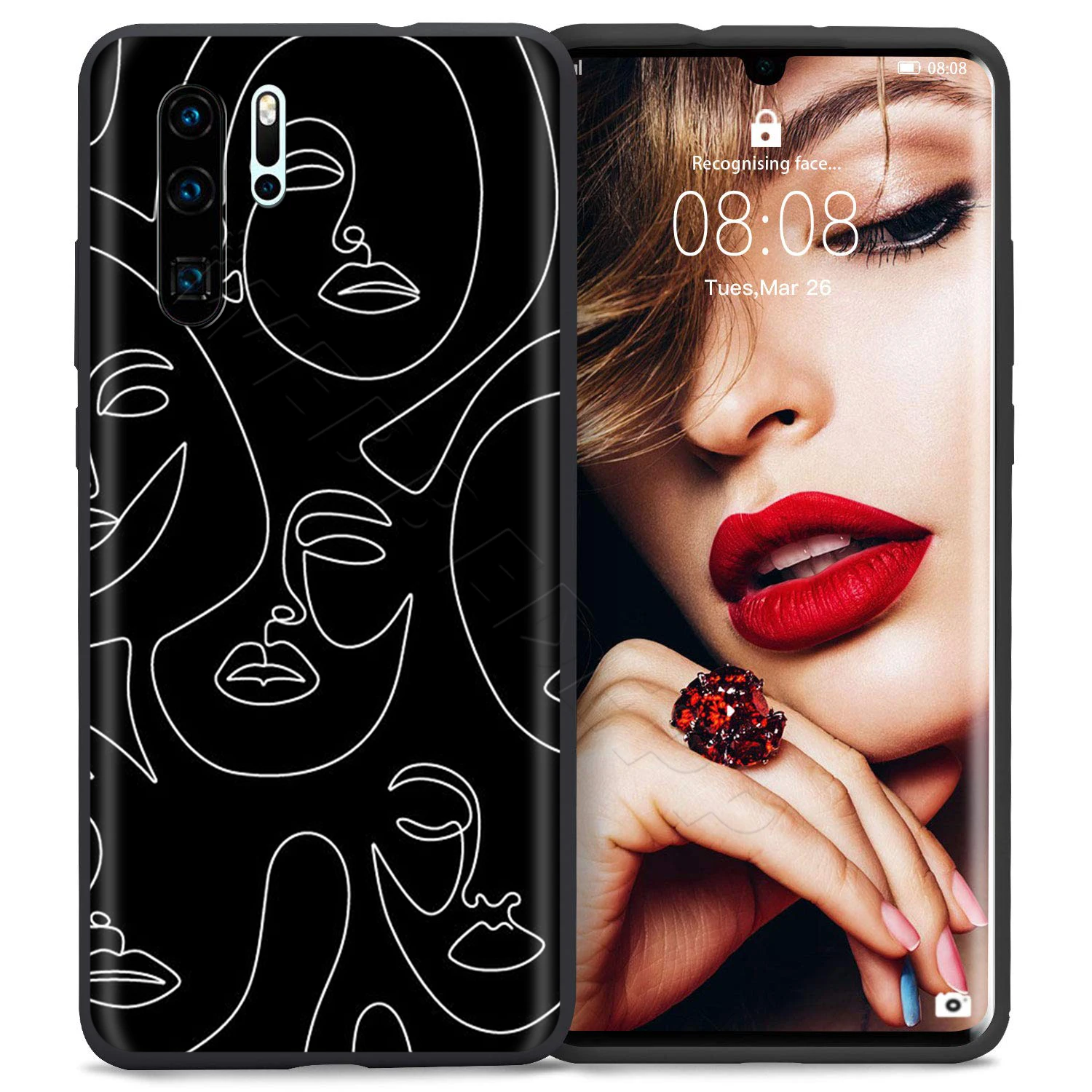 5 Webbedepp абстрактная линия лица чехол для Huawei P8 P9 P10 P20 P30 Lite Pro P Smart Z Mini - Цвет: 5