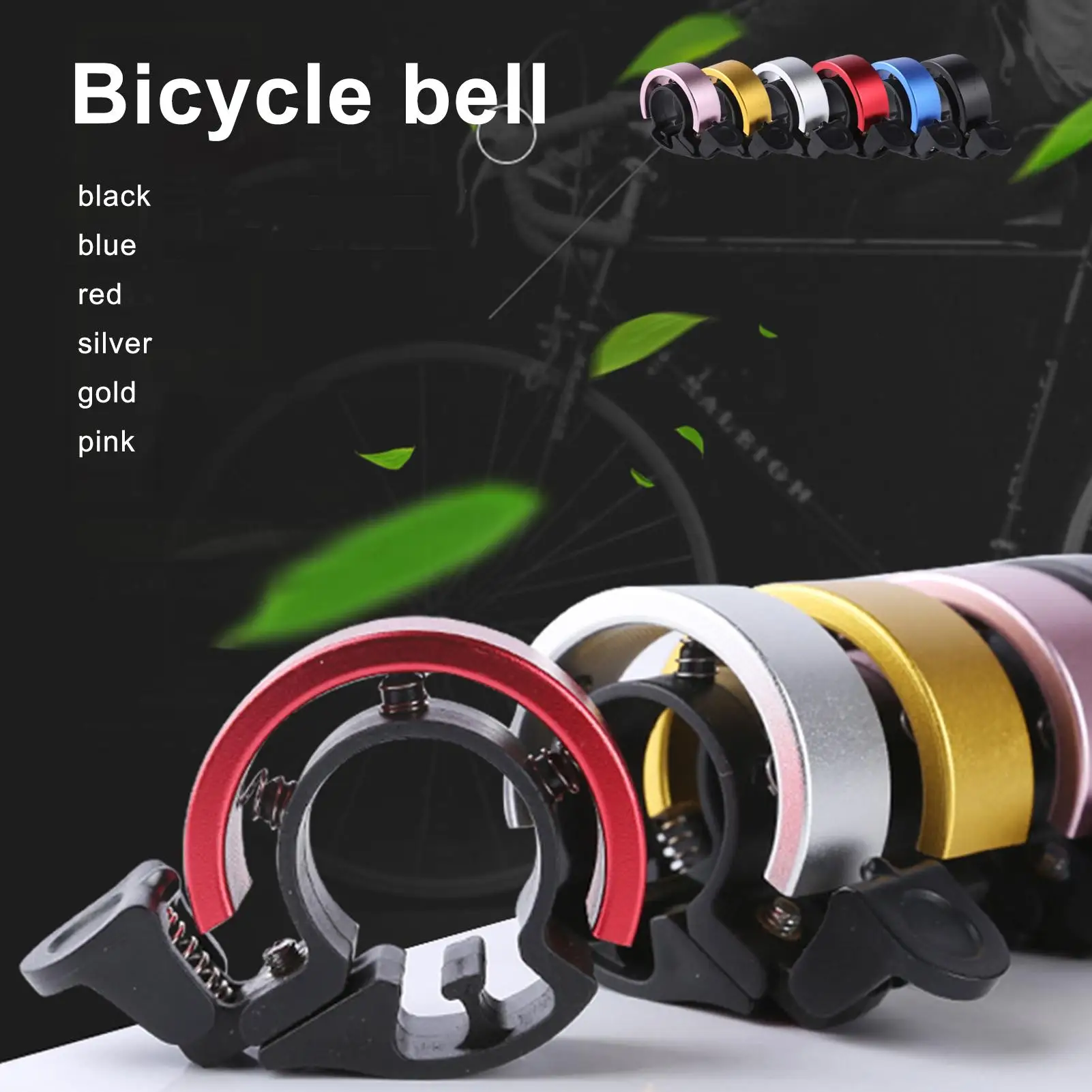 

Innovative Bike Bell Aluminum Alloy Bike Ring Bicycle Horn simple and unique O-shaped bicycle ring durable clear and loud sound