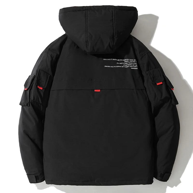 

Men's Down Jacket Winter 2020 New Warm Men Fashion High Quality Windproof Slim Fit ComfortableYellow Black Hooded Down Jacket