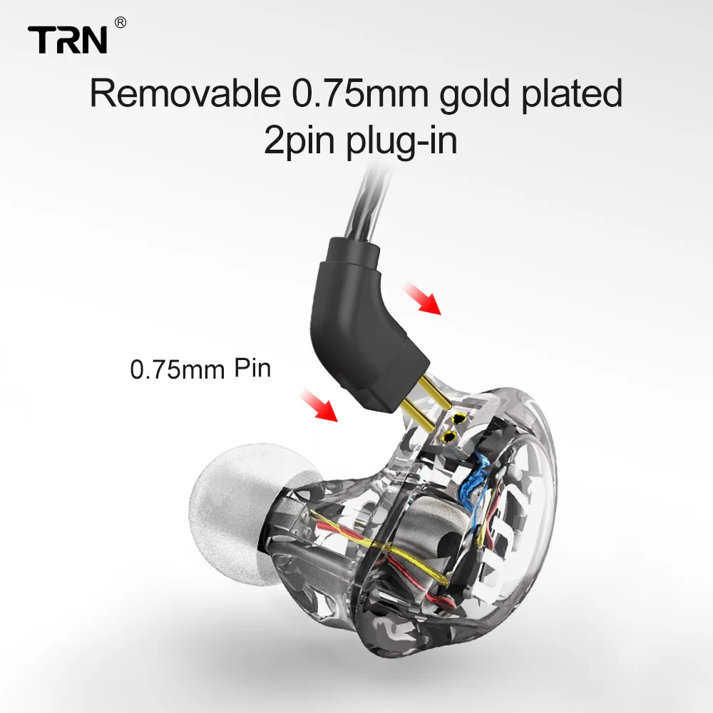 Гибридные наушники-вкладыши TRN V10 2DD 2BA Hi-Fi DJ монитор спортивные наушники для бега