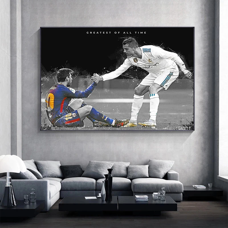 Баскетбол звезда футболист Портрет Искусство Холст Картина вдохновляющие