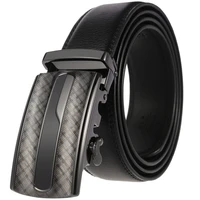 men belt high quality cow genuine leather belt for men business male strap black metal automatic buckle fashion strap 110 130cm