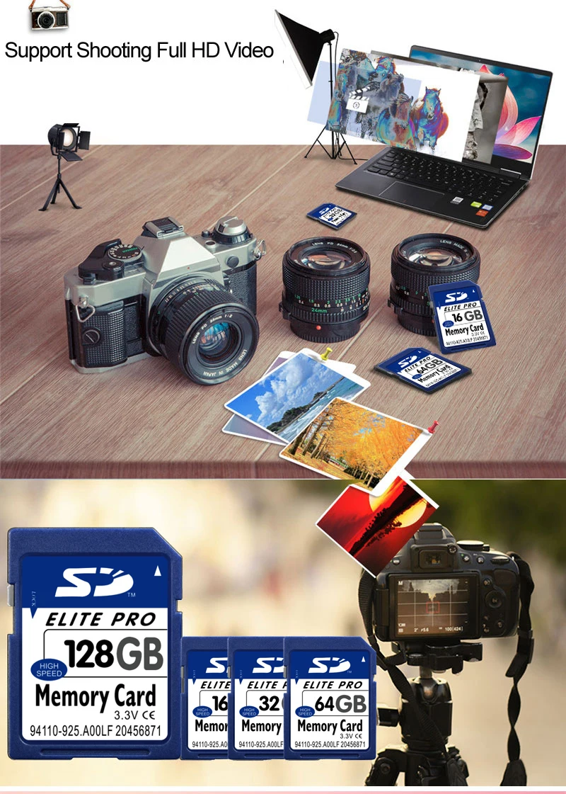 Высокоскоростная SD карта 128 МБ 256 512 1 Гб 2 4 ГБ 8 SDHC SDXC памяти для HD видеокамеры|Карты