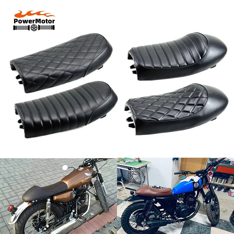2 вида цветов Ретро сидений на заказ мотоцикл Cafe Racer Винтаж Замена горб седло