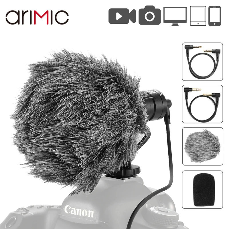 Микрофон Ulanzi Arimic кардиоидный микрофон для записи голоса DSLR смартфонов iPhone Android