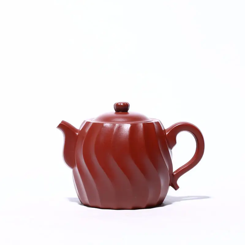 

Zhixin new Dingshu town purple clay teapot handmade Dahongpao brocade pattern brocade pattern dunyu Teapot Tea Set