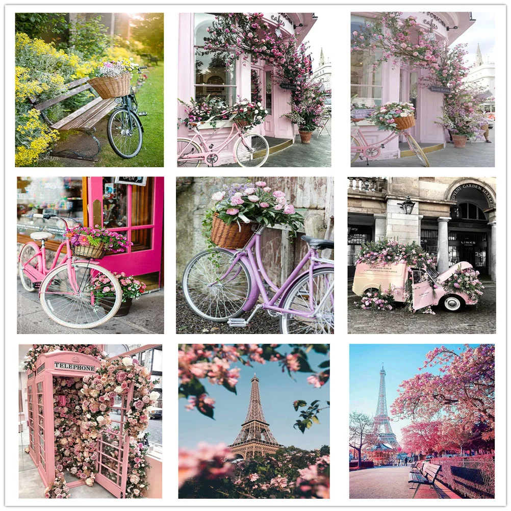 

5D Diamond Painting Rhinestone Flower Abstract Picture Round Full Drill Cross Stitch Landscape Poster Handmade Gift Home Decor