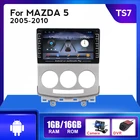Автомобильный мультимедийный видеоплеер 2Din, GPS-навигация для MAZDA 5, Android, Радио 2005, 2006, 2007, 2008, 2009, 2010, без Dvd, Fm, BT, Dvd, Cam