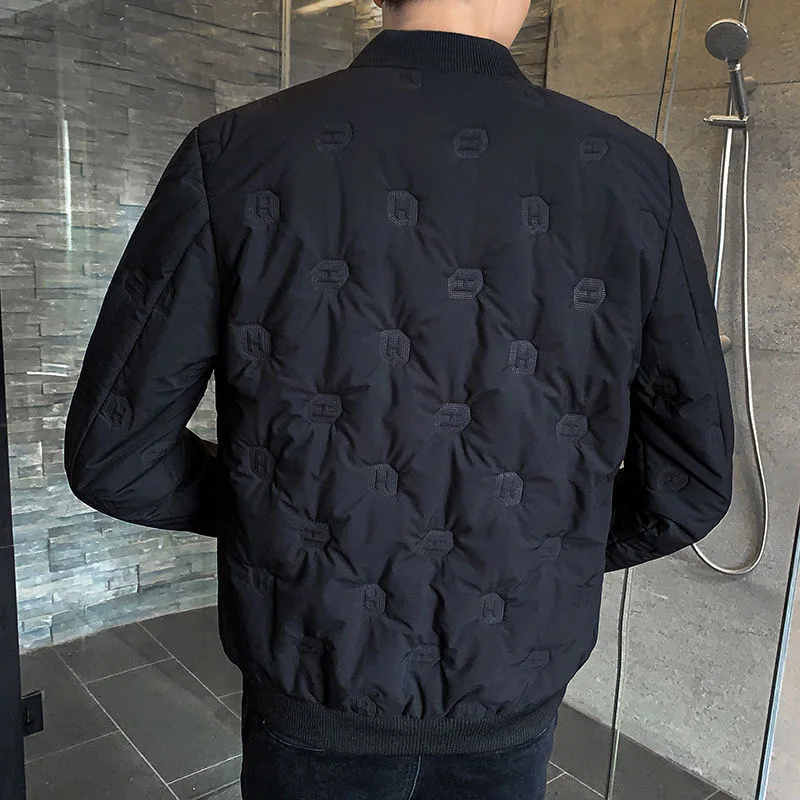 Мужская Утепленная куртка с подкладкой приталенная теплая ветровка