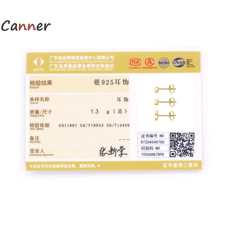 

Canner 3pcs/1set 925 Sterling Silver Mini Zircon Stud Earring For Women Piercing Ohrringe Fashion Crystal Eariing Jewelry