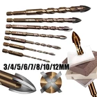 Сверла по стеклу, керамике, бетону, 3456781012 мм