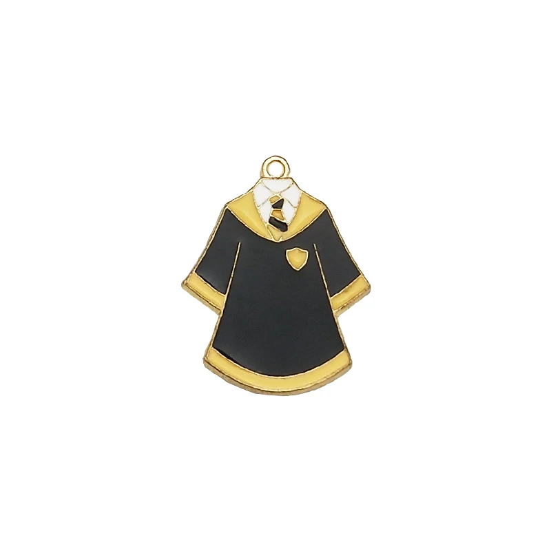 

10pcs Metal Student Magic Uniform Enamel Charm School Clothing Magic Uniform Pendants Fit Key Ring Earring Jewelry Diy accessory