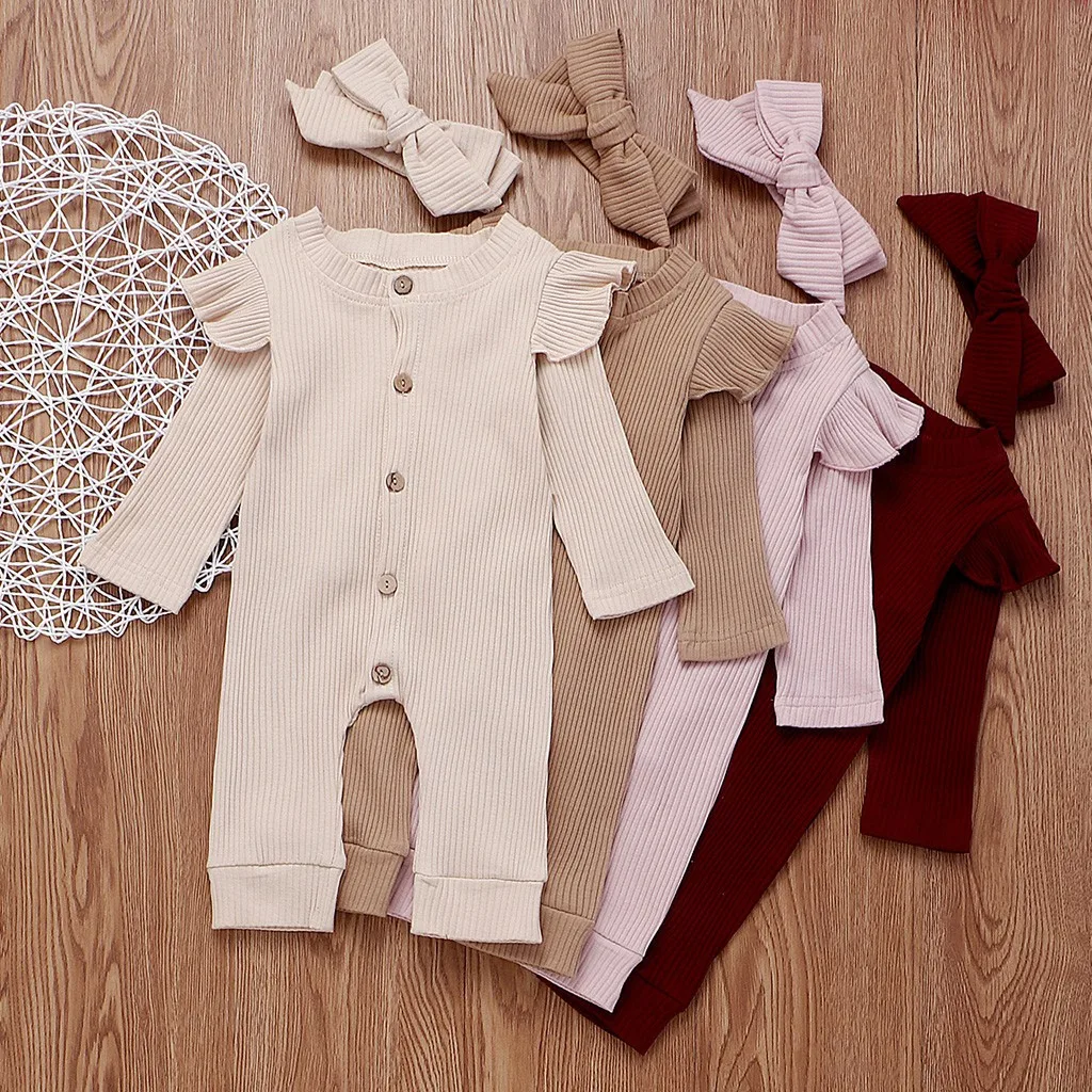 Одежда для малышей однобортный комбинезон с круглым вырезом одежда маленьких