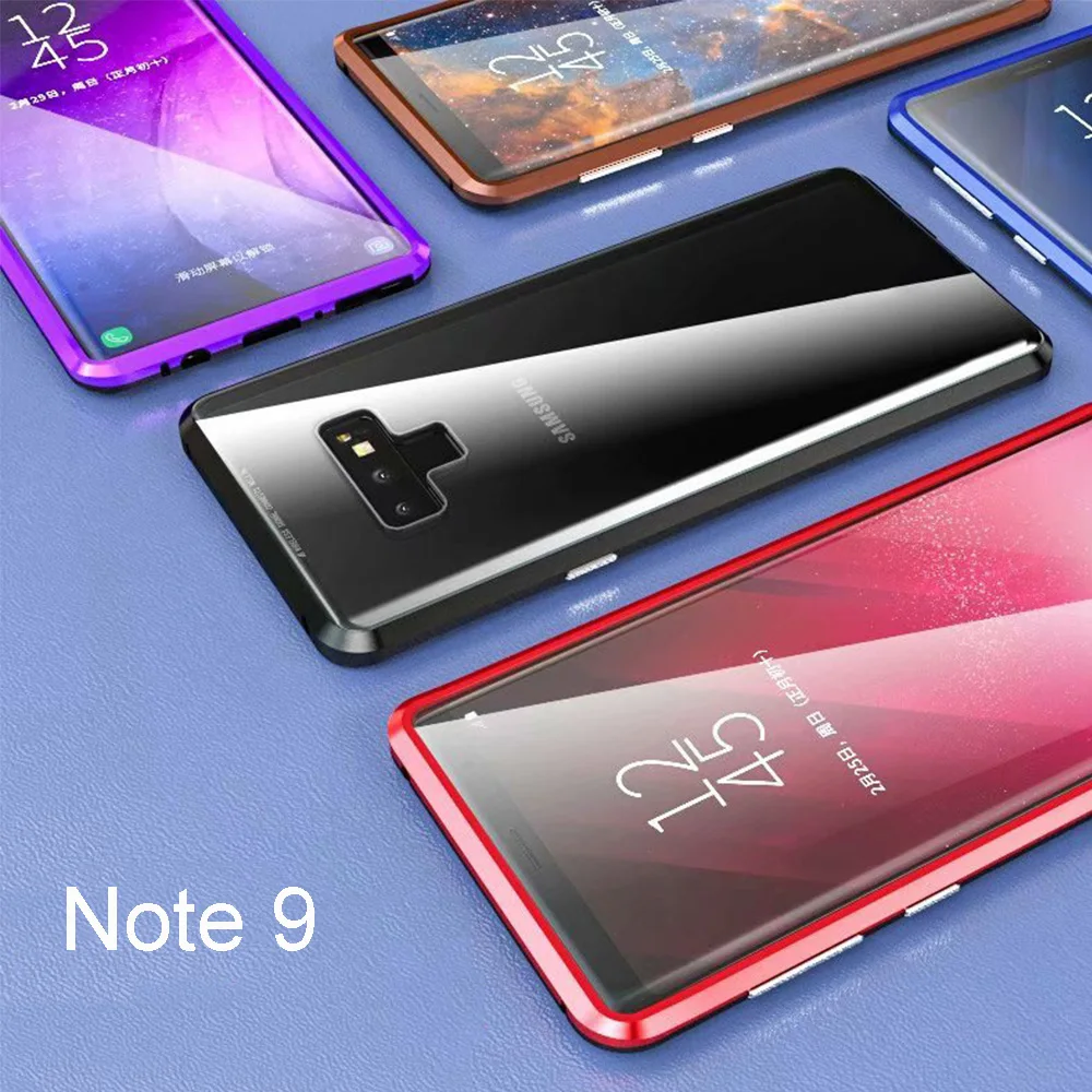 Магнитный чехол Luphie для samsung Galaxy S10 Plus, 5g, S10e, S9, S8, Note 9, 8, Полный Передний+ задний, 9 H, закаленное стекло, Магнитный чехол, чехол