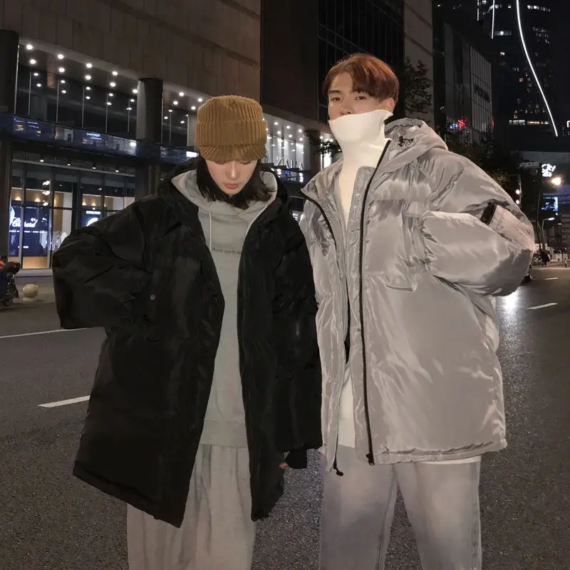 

Men's cotton-padded clothing 2020 Autumn winter new hooded lovers thickened cotton-padded clothing casual youth men's clothing