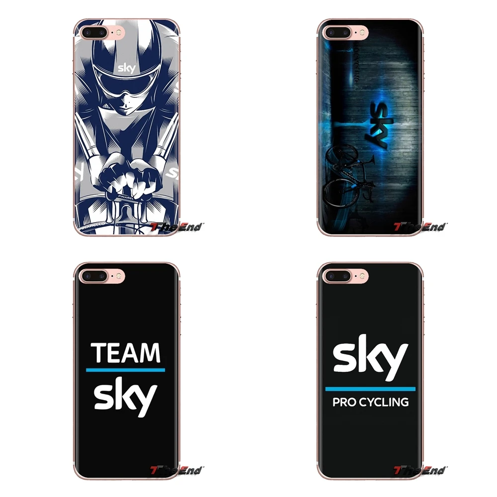 Чехол из ТПУ для велосипедной гонки Sky Pro Team Cycling iPhone XS Max XR X 4 4S 5 5S 5C SE 6 6S 7 8 Plus samsung