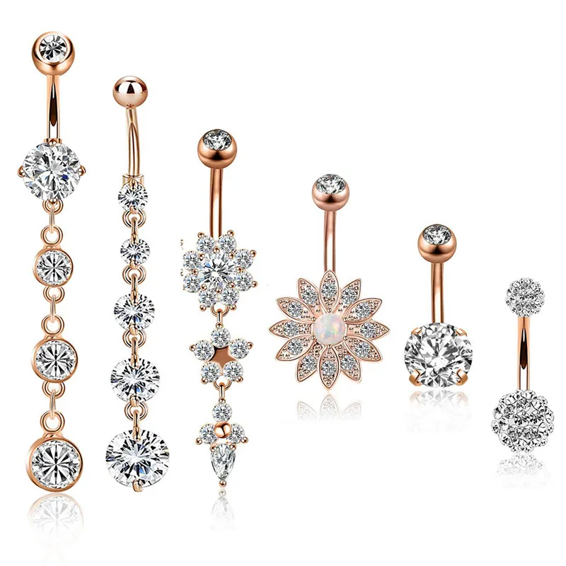 Кольцо из нержавеющей стали для пирсинга подвеска пупка женское украшение в