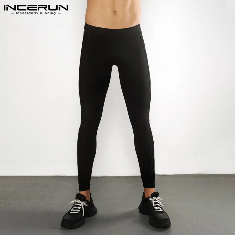 Новые мужские модные спортивные брюки эластичные джоггеры с вырезами стильные