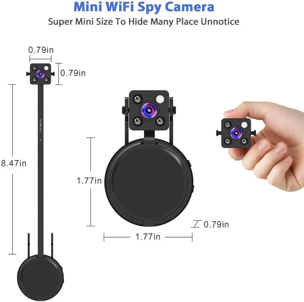 Мини камера Wi Fi HD 1080P Беспроводной прямые трансляции Модернизированный Ночное