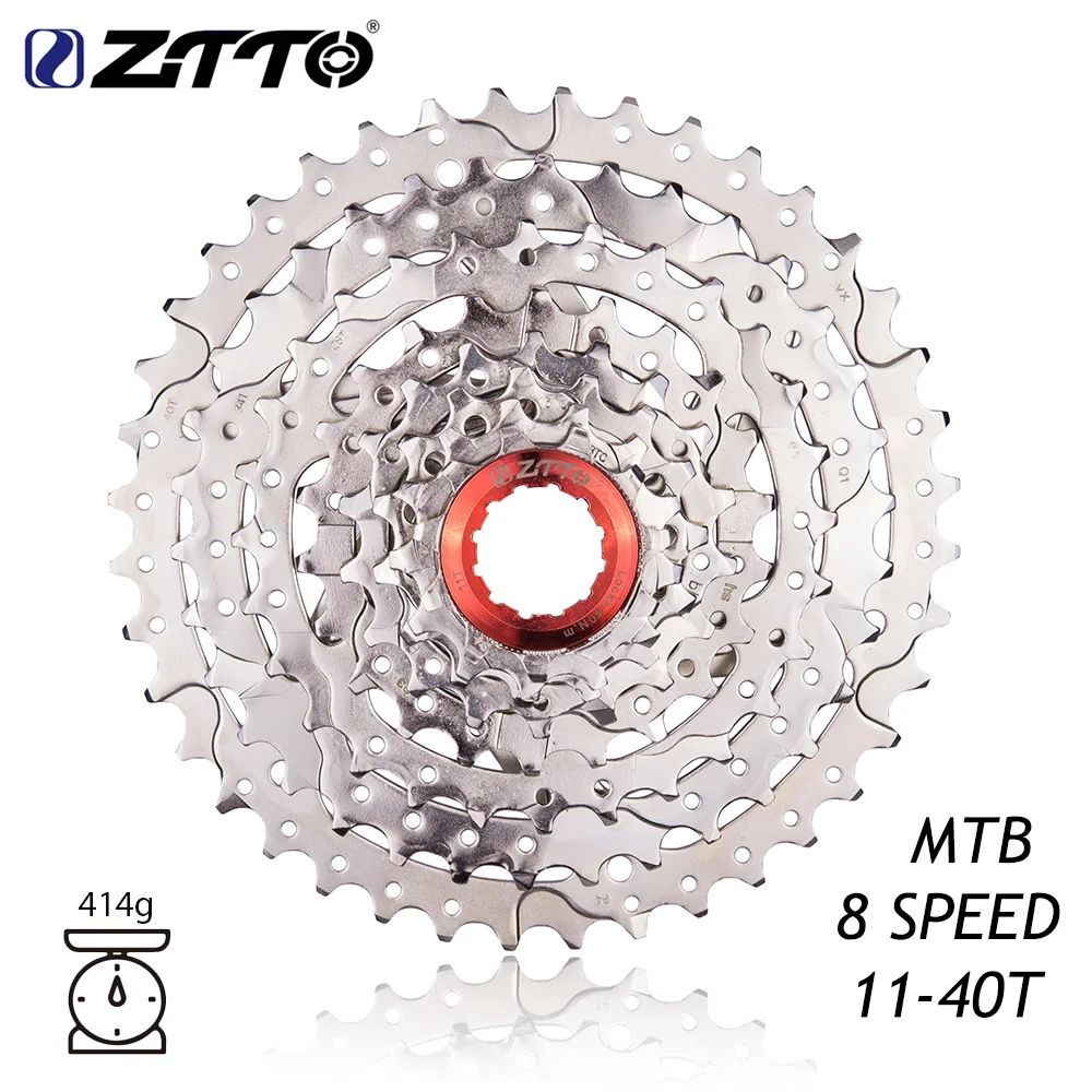 Велосипедная кассета ZTTO Mountai 8 S 11-40T для M360 M410 M310 MTB велосипедные Серебристые полые