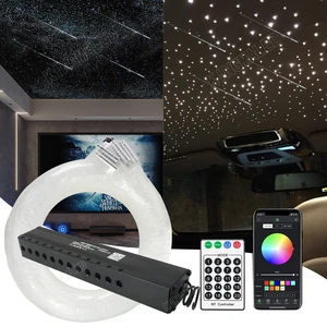 shooting stars effect 3w 12holes fiber optic kit light led meteor light engine with rf remote controller for starry sky ceiling free global shipping