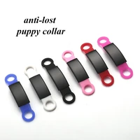 engraved anti lost personalized tag collar accessories cat collar dog nameplate silicone sliding rectanle fashion pet id name