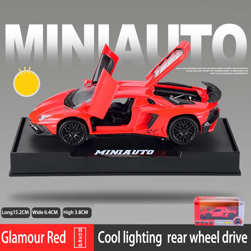 

Hot 1:32 Lamborghini LP750 Simulation Toy Car Alloy Model Car Pull Back Car Supercar Ornaments Boy Gift