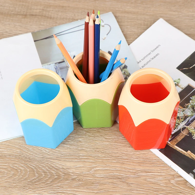 

1 Pcs New Creative Pen Vase Pencil Pot Makeup Brush Holder Stationery Desk Tidy Container Office Supplies