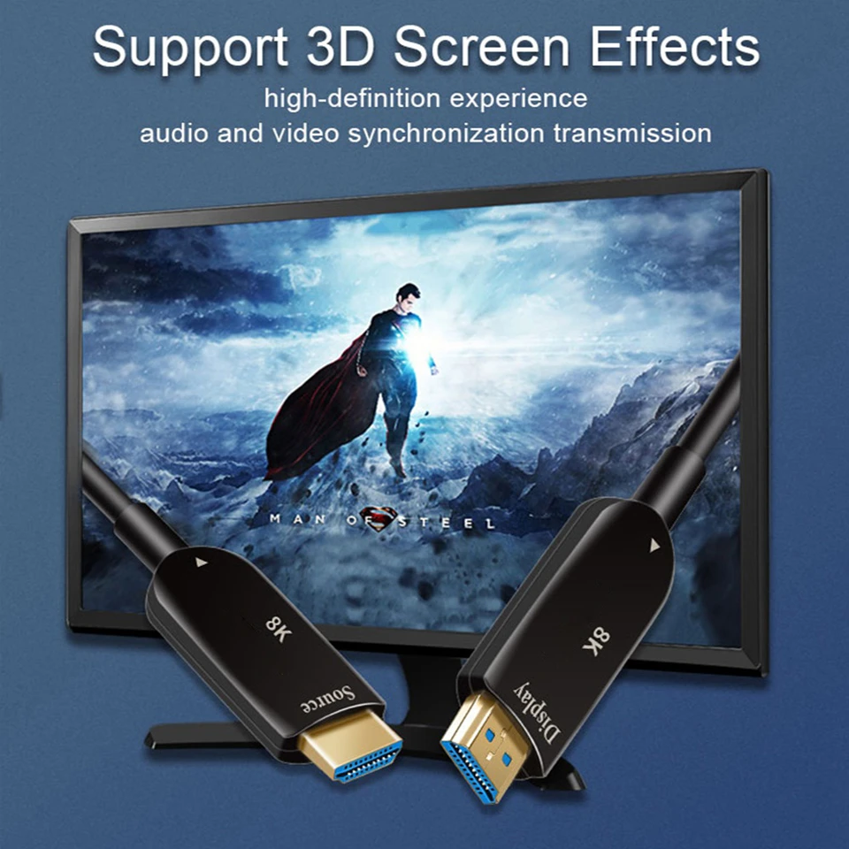 2022 Navceker 8K HDMI 2 1 оптоволоконный кабель 4K @ 60 Гц HDMI-кабель 48 Гбит/с 5 м 10 UHD для монитора