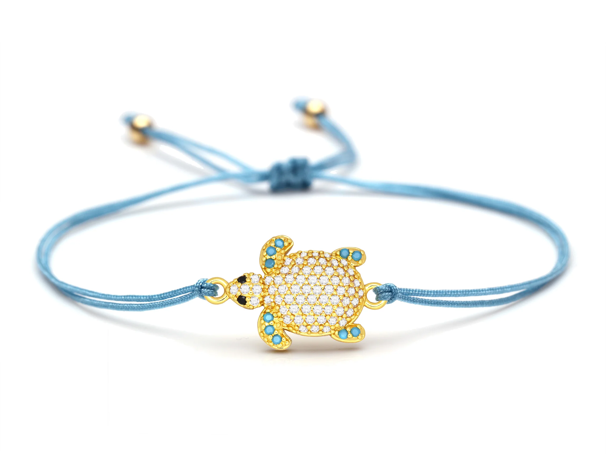 Белый кубический цирконий латунь морская черепаха браслет женский роскошный