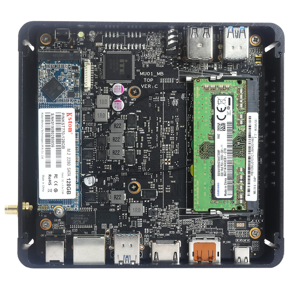 Мини ПК BEBEPC 8 го поколения Intel Core i5 8265 DDR4 2 * RAM HDMI 60 Гц DP M.2 SSD 6 USB мини компьютер 4K