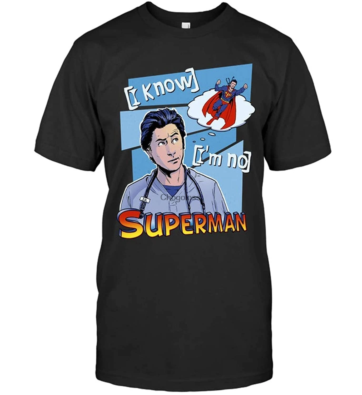 Скрабы фильмы I'm No Supperman J.D Эллиот Рид Кристофер Терк Перри Подарочная футболка