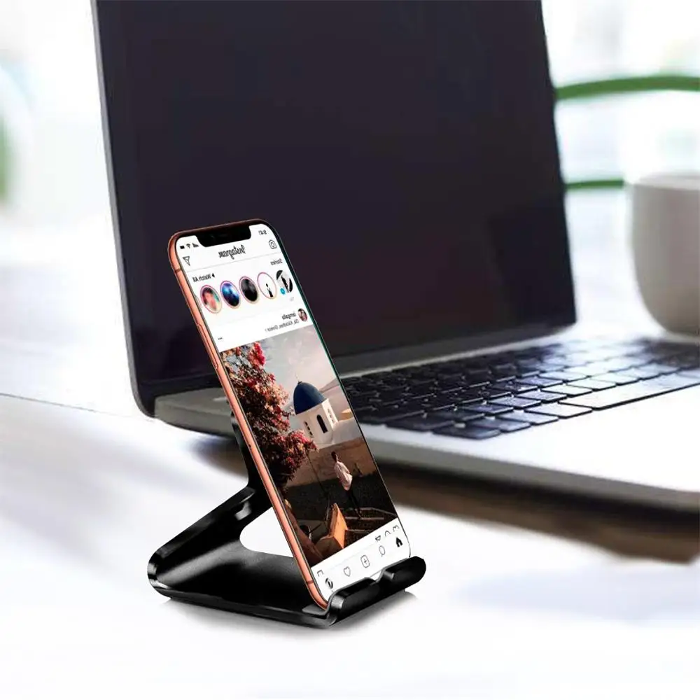 Алюминиевый сплав Настольный держатель для телефона нескользящий мобильный