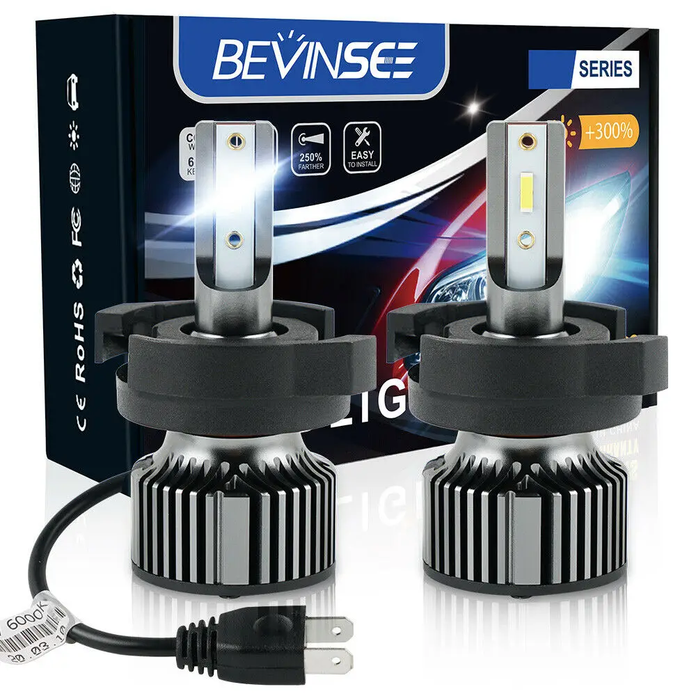Bevinsee H7 LED Headlight Bulbs For VW Jetta Vento Passat B6 For Volkswagen Old Magotan For Alfa Romeo 60W 10000LM LED H7 Lamp