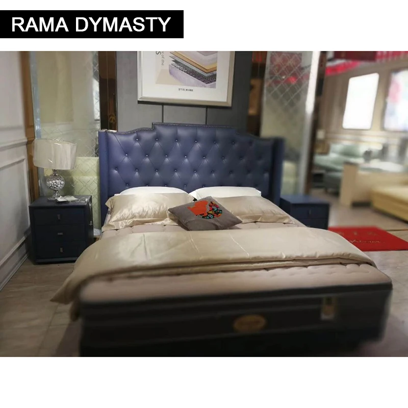Мягкая кровать RAMA DYMASTY из натуральной кожи современный дизайн кровать/Модная