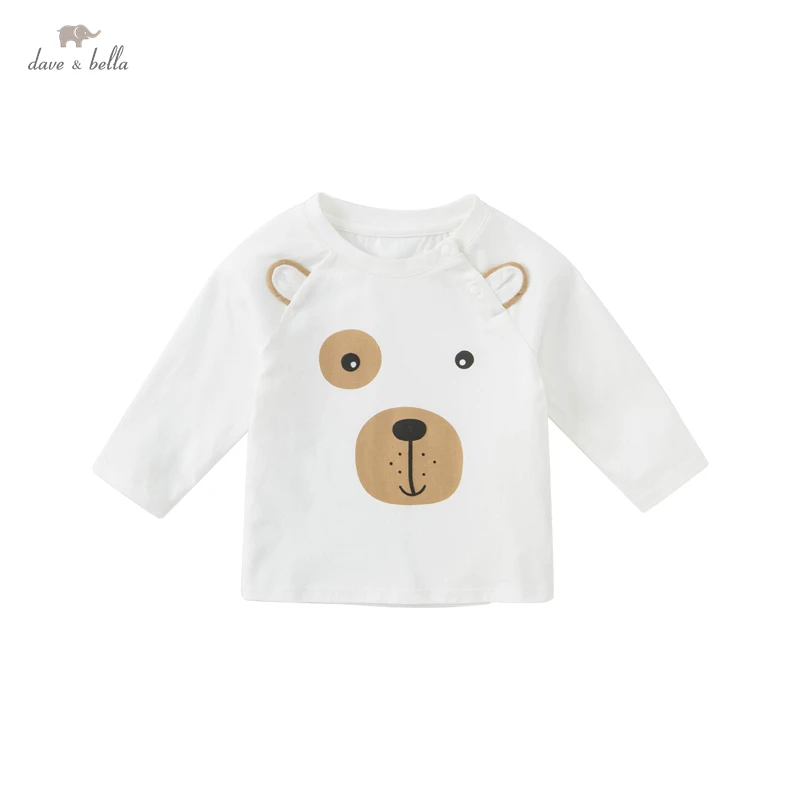 

DB18629 dave bella autumn baby boys casual cartoon print T-shirt children tops kids boy fashion tees