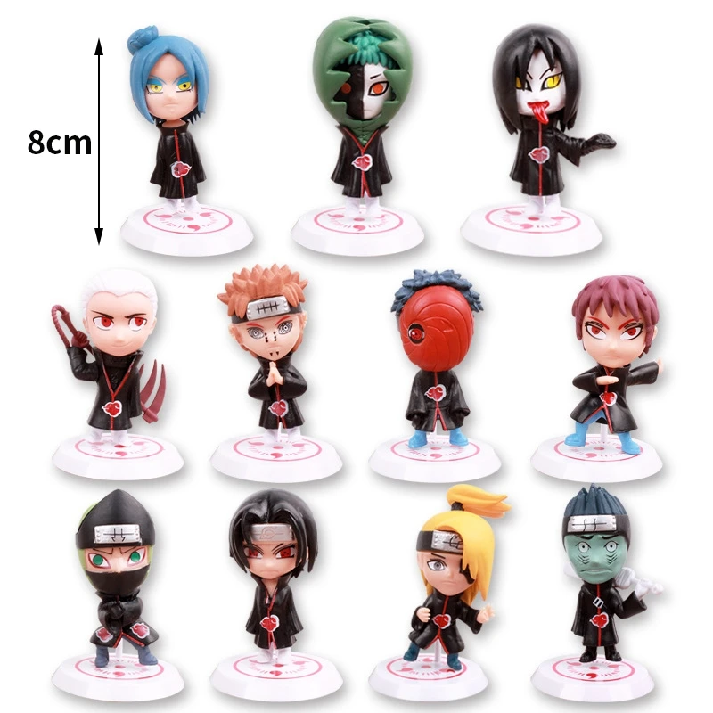 

11pcs/set Anime Q Version Animation Figures Figurine Models Action Characters Toys Comic Model Toy Kids Gift for Cake Decoration