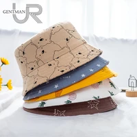 new childrens bucket hats animal flower fruit printing cotton soft summer cap for girls boys kids casual multicolor panama hat