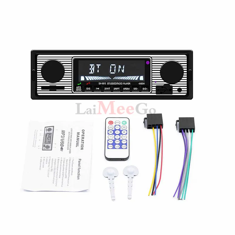 MP3 аудио стерео 4X50W плеер Handsfree Bluetooth Автомобильный Радио 12V In-dash 1 Din FM Aux вход