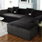 Бархатный плюшевый L-образный чехол для дивана, эластичное покрытие для мебели в гостиной, Натяжной угловой диван, S130
